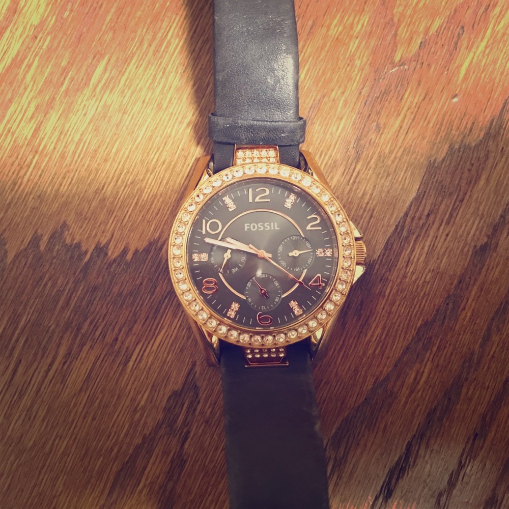 Bling Fossil Watch